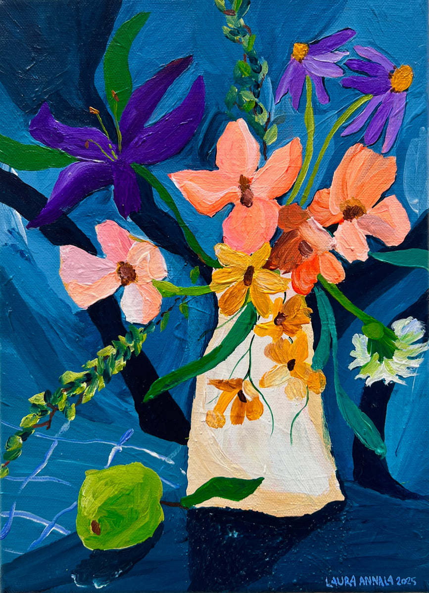 Anna Hall アンナホール　花さし　アート作品 リトグラフ 90BC9F91-353D-4CB7-BBA6-